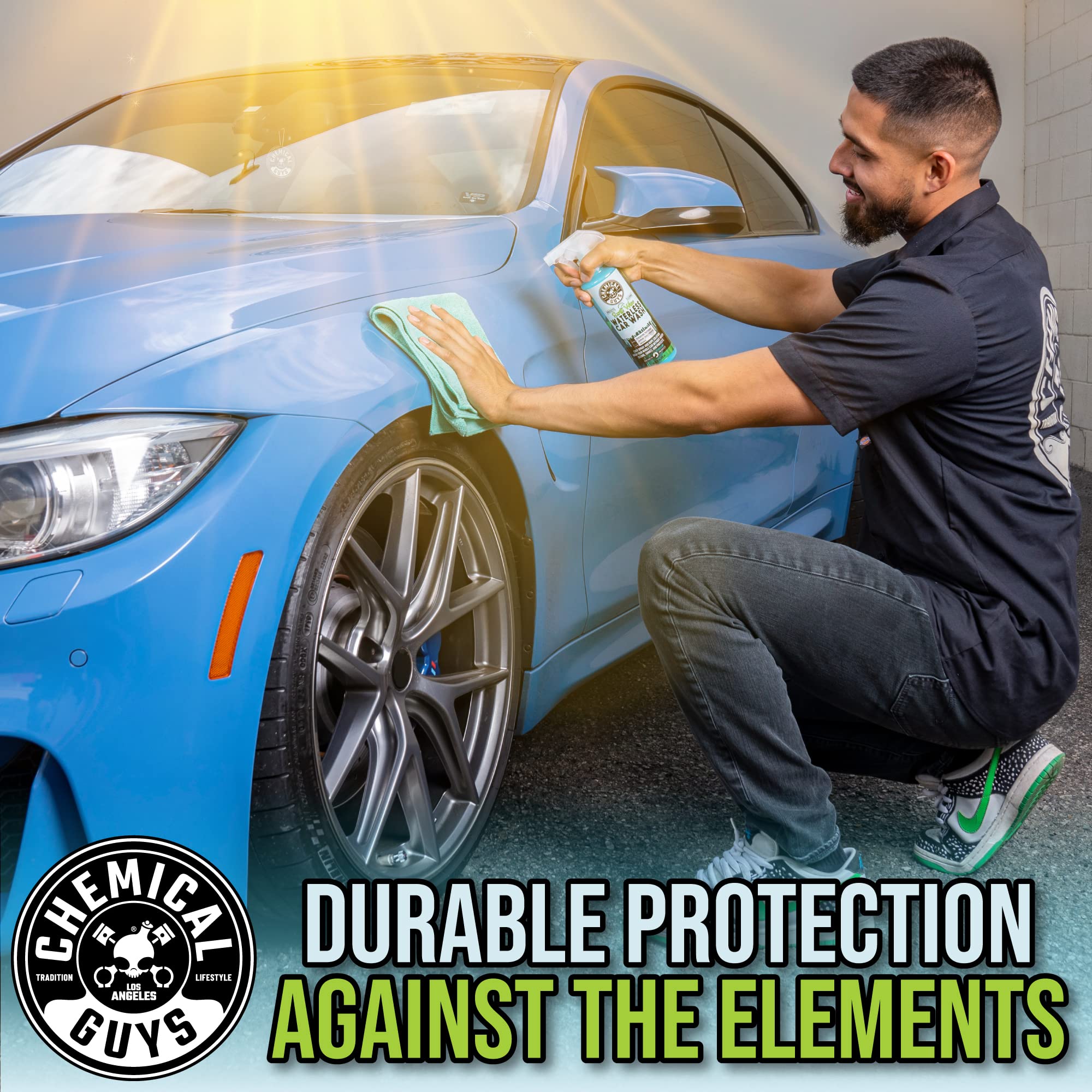 Chemical Guys Waterless Car Wash Spray Swift Wipe - Spray and Wipe to Safely Clean and Shine Cars, Trucks, Motorcycles, RV & More, High Lubrication Formula, 16 oz