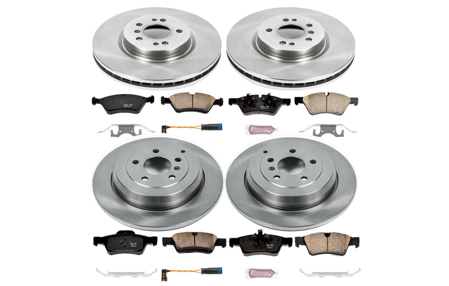 Power Stop KOE4087 Replacement Brake Kit-OE Front and Rear Brake Rotors & Ceramic Pads