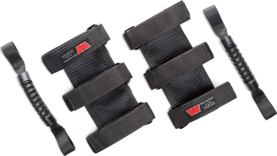 102653 WARN Epic Trail Gear: Rubber Grip Grab Handles for Roll Cage/Bar, 1 Pair