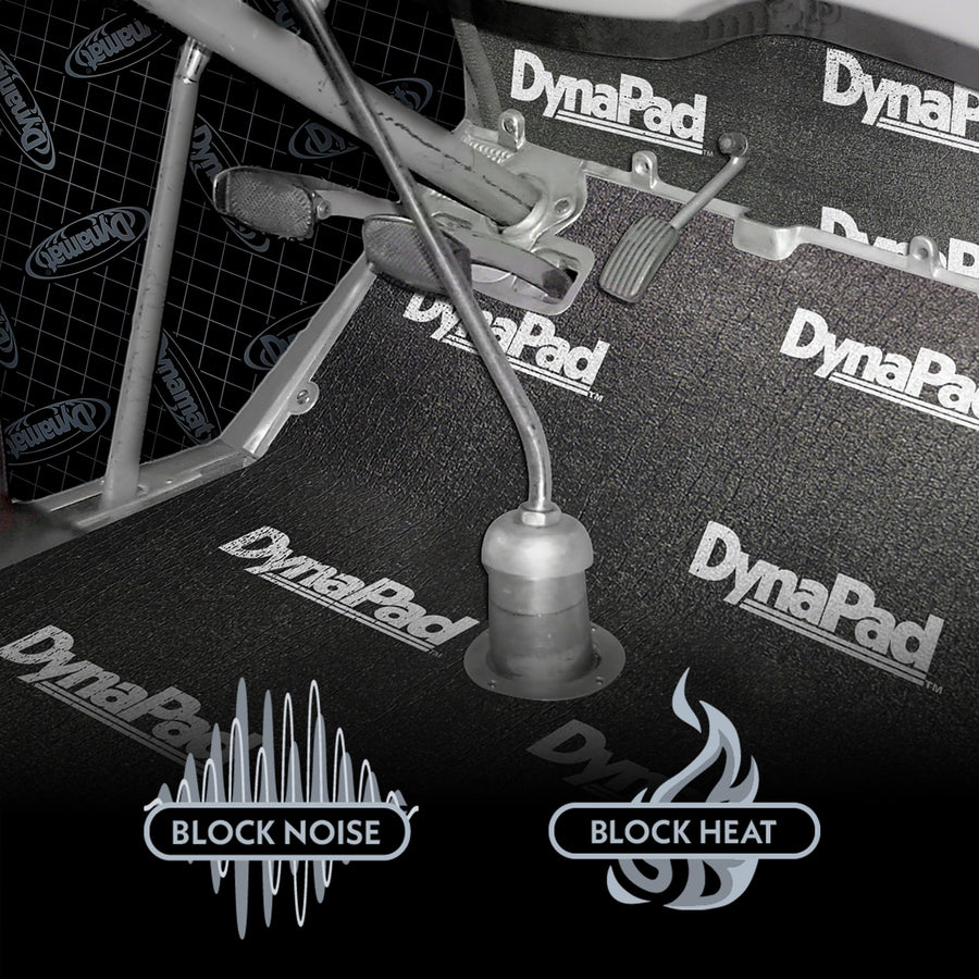 DynaPad DYNAMAT 32" x 54" x 0.452" Thick Non-Adhesive Sound Deadener, Black – Made in USA