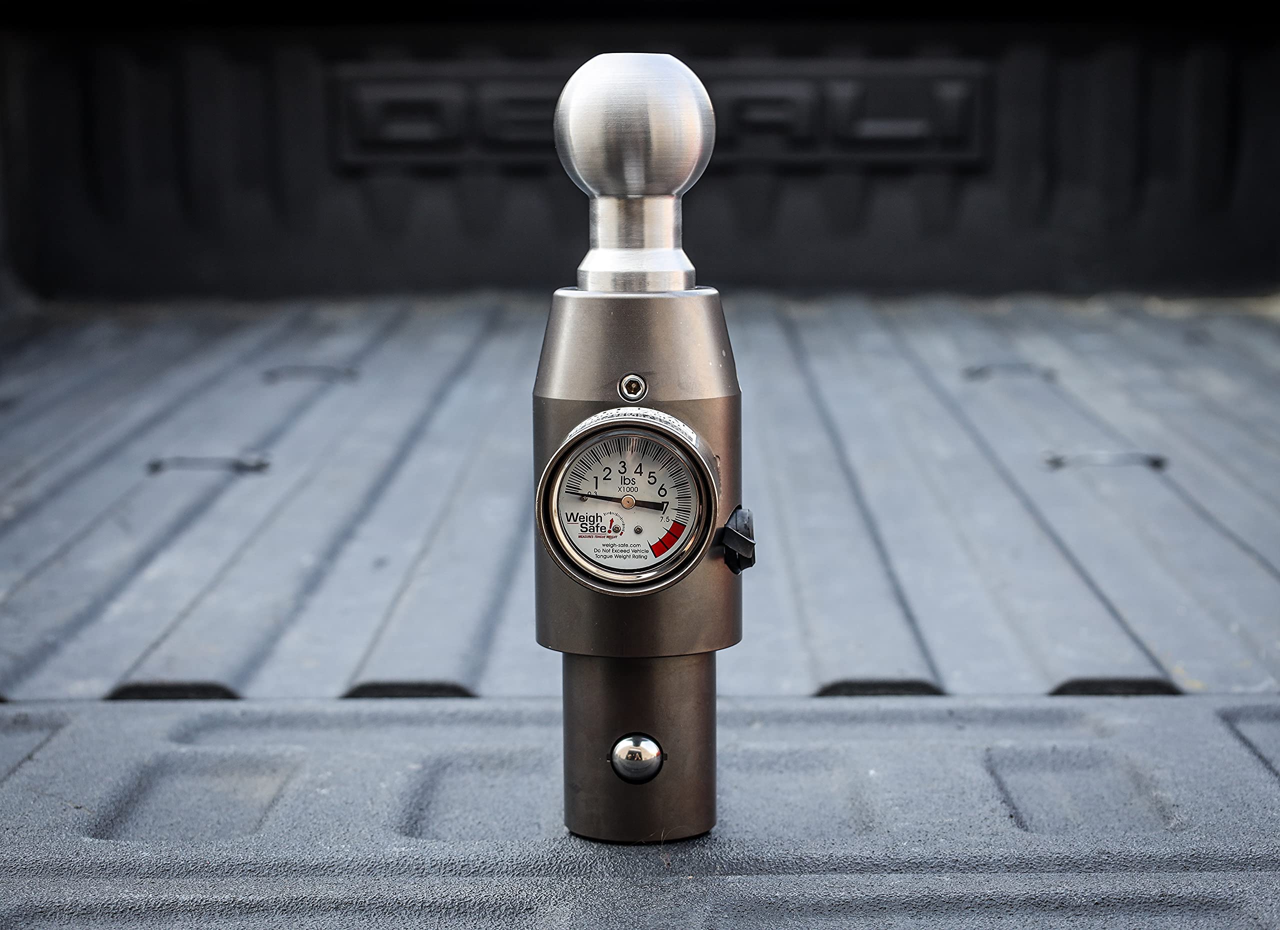 Safe Load Weigh Safe OEM Gooseneck Ball Hitch - Premium Tow Hitch for Trailers - Built-in Tongue Weight Gauge - 30,000 lbs GTW, 7,500 Tongue Weight, 2-5/16" Stainless Steel Tow Ball