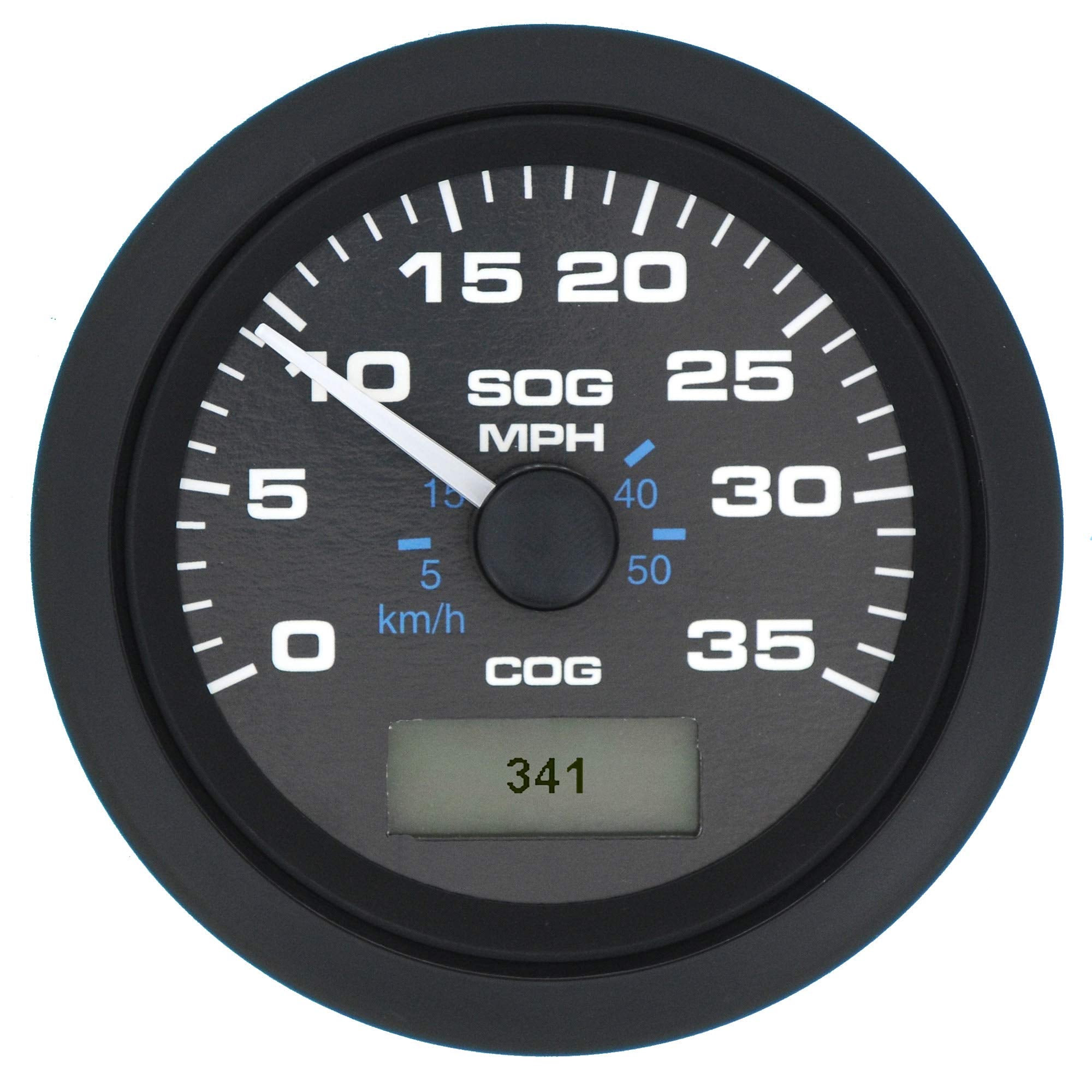 Premier Pro Gauge Sierra International 781-627-035P Scratch Resistant, 35 MPH GPS Speedometer, Black, 3"