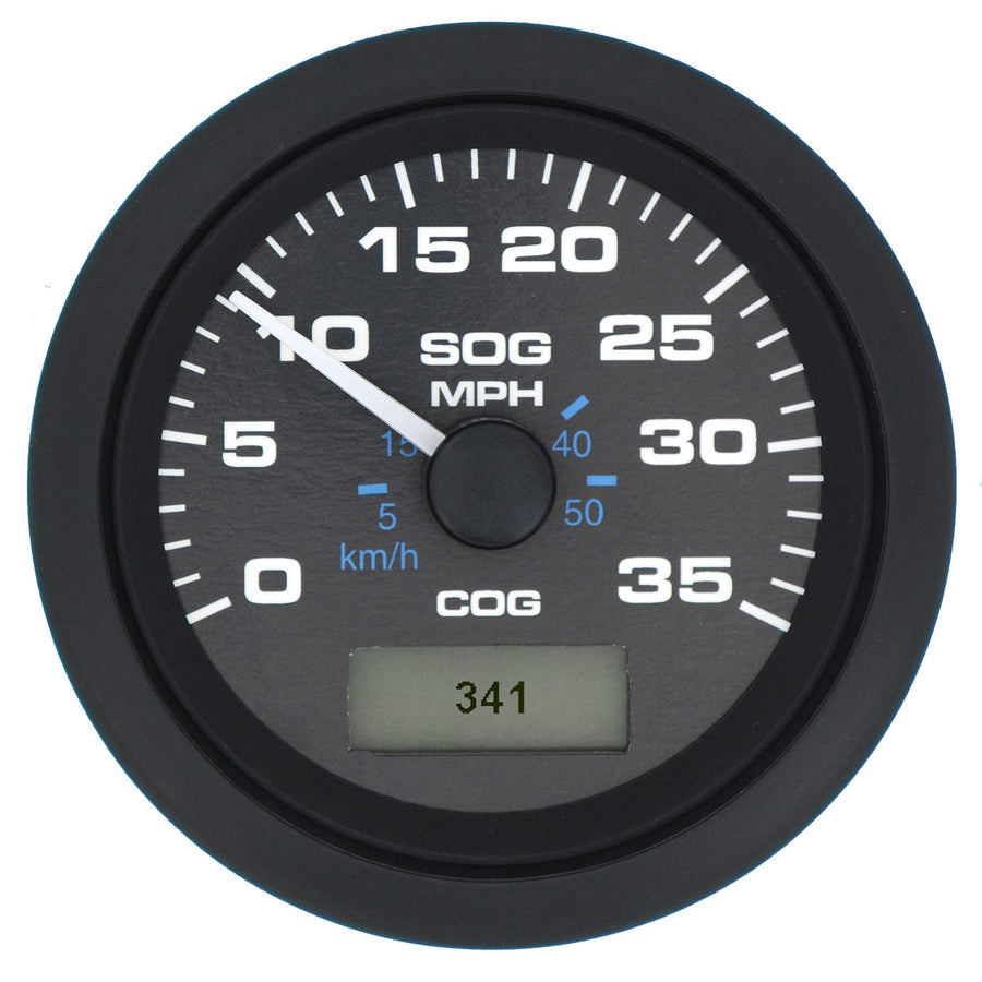 Premier Pro Gauge Sierra International 781-627-035P Scratch Resistant, 35 MPH GPS Speedometer, Black, 3"