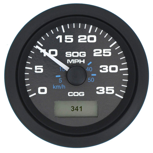 Premier Pro Gauge Sierra International 781-627-035P Scratch Resistant, 35 MPH GPS Speedometer, Black, 3"