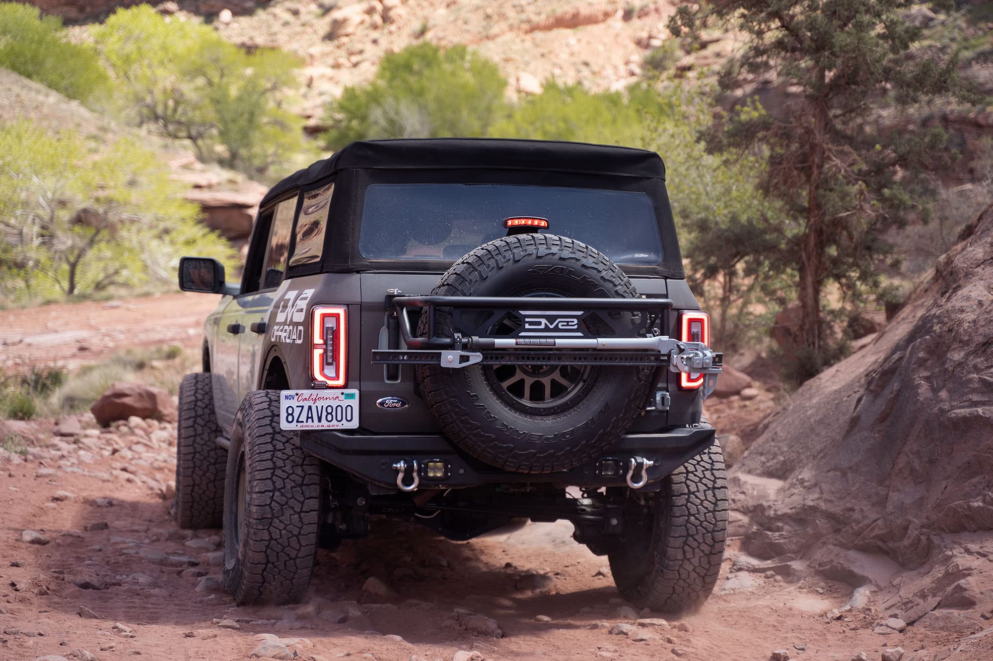 Spare Tire Guard & Accessory Mount DV8 Offroad for 2021+ Ford Bronco | Accepts Up to (Most) 37" Tires | Can Accept Locking Pins | Quick and Easy Install | Paintable Aluminum Panels