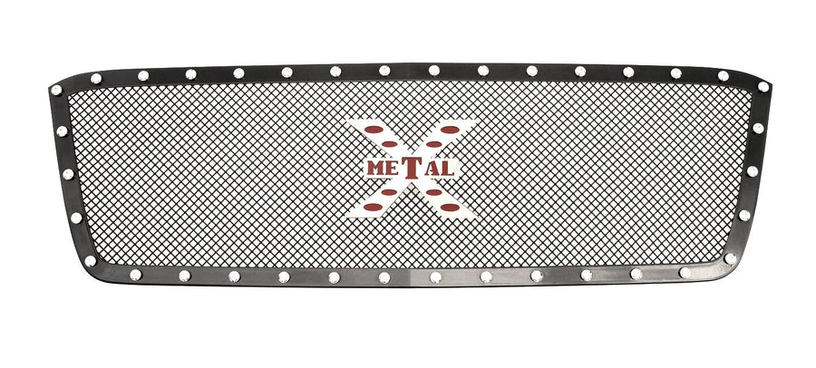 2003-2006 Chevrolet Avalanche T-Rex Grilles 2003-2005 Silverado 1500, 2003-2004 Silverado HD X-Metal Grille, Black, 1 Pc, Insert, Chrome Studs - PN #6711011