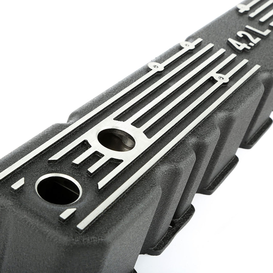 17401.21 | Omix | Engine Valve Cover Kit, Black, Aluminum | OE Reference: 83501398-ALB | Fits 1981-1986 Jeep CJ 4.2L