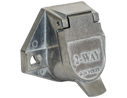 2-Way Buyers Products Die-Cast Zinc Trailer Connector -Truck Side - Horizontal Pin Arrangement (TC1002)