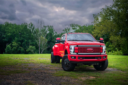 Morimoto LED DRL XBG Grille Fits Ford Superduty 17-19, Plug and Play Paintable Black Grille with White LED DRL (XBG05)