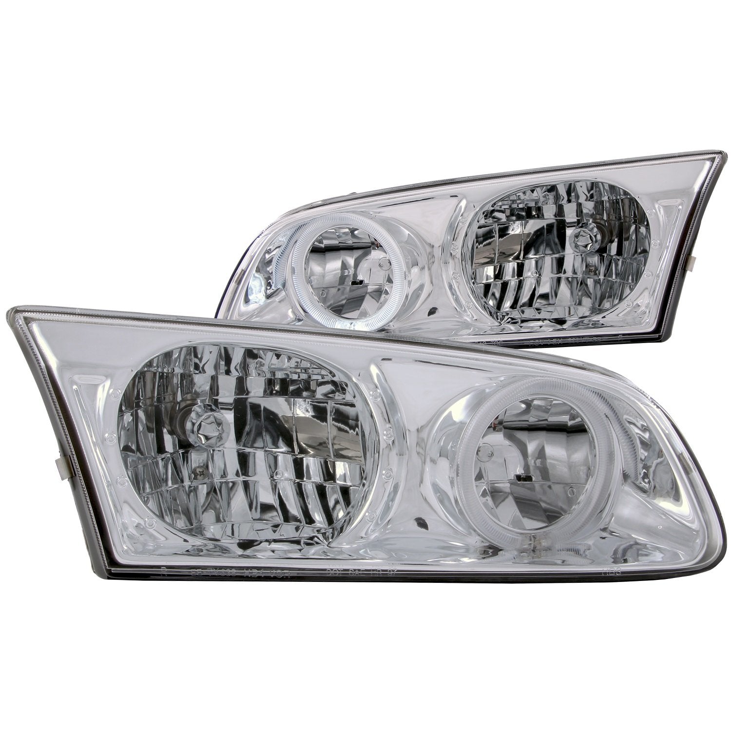 Toyota Camry Anzo USA 121124 with Halo Chrome Headlight Assembly - (Sold in Pairs)