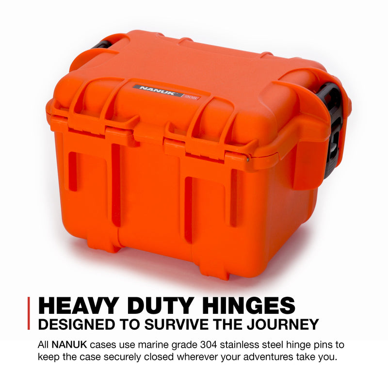 Orange Nanuk 908 Waterproof Hard Case