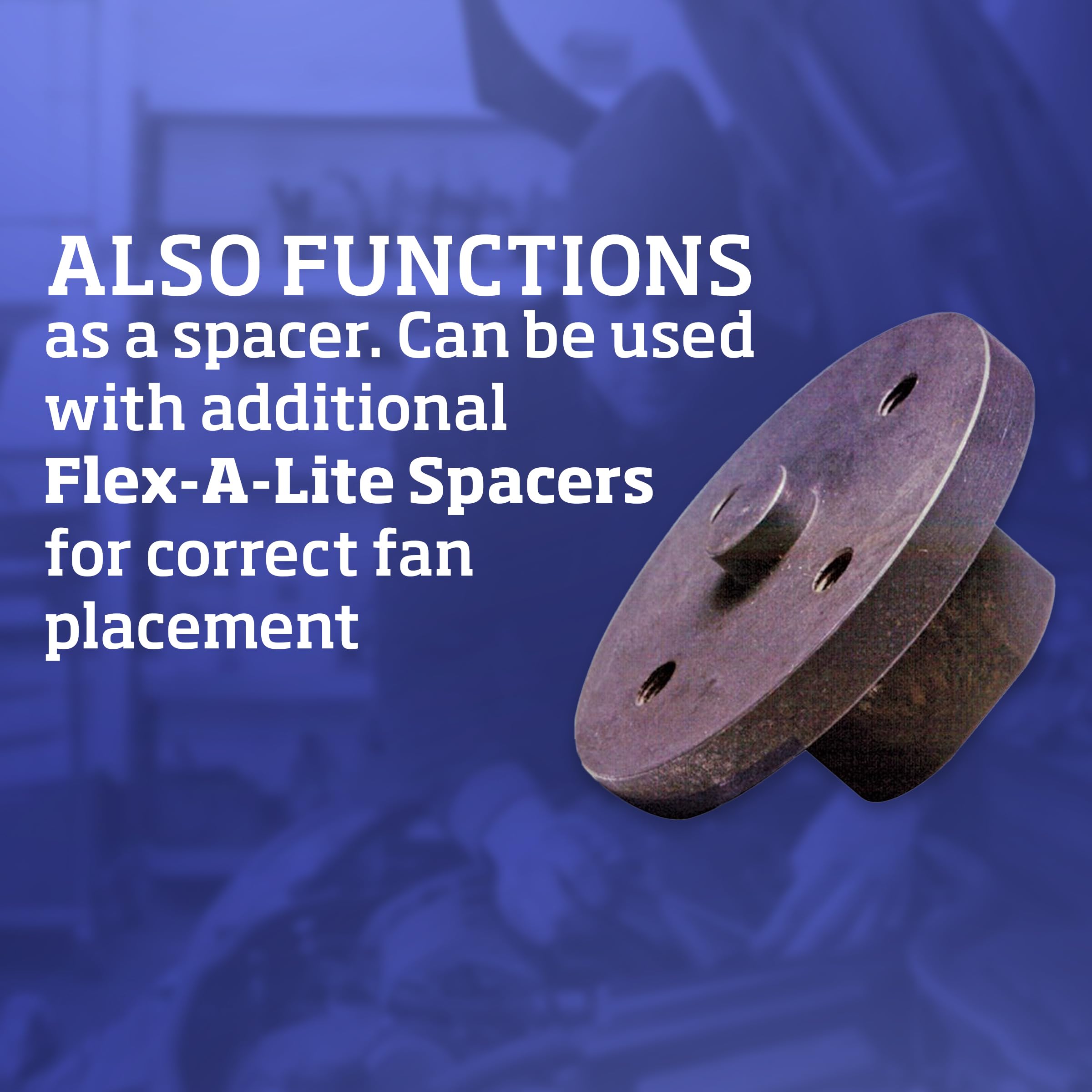 Flex-A-Lite Thread-On 1-1/2 Inch Fan Spacer and Adapter, Reverse Rotation Fan Spacer (851/113291)