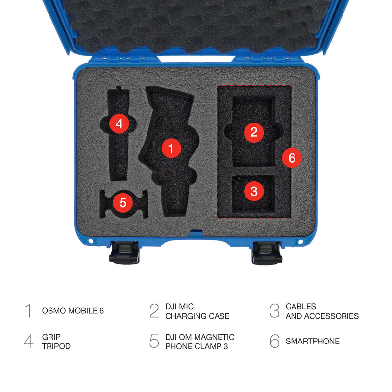 DJI OSMO Mobile 6 - Red Nanuk Case 910 w/Foam (C0798)