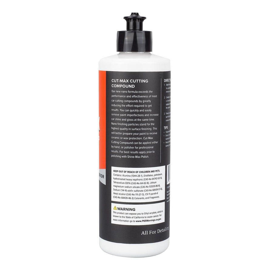 Cut Max Maxshine 16oz Fast-Cutting Compound | Professional Car Paint Correction Polish for Scratch & Heavy Swirl Removal | Buffing & Polishing Compound | Auto Detailing Supplies for Car Care