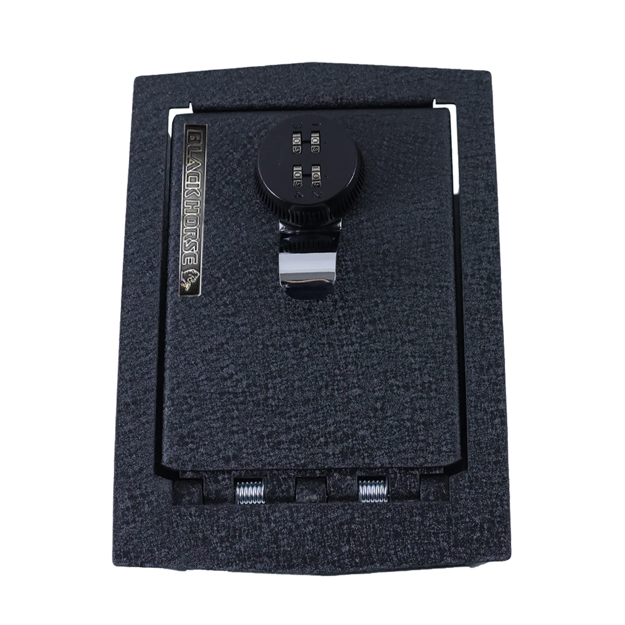 Center Console Safe Black Horse Black Gun Box Organizer, with 4 Digit Combination Resettable Lock Compatible with 2015-2020 Subaru Outback-ASSO01