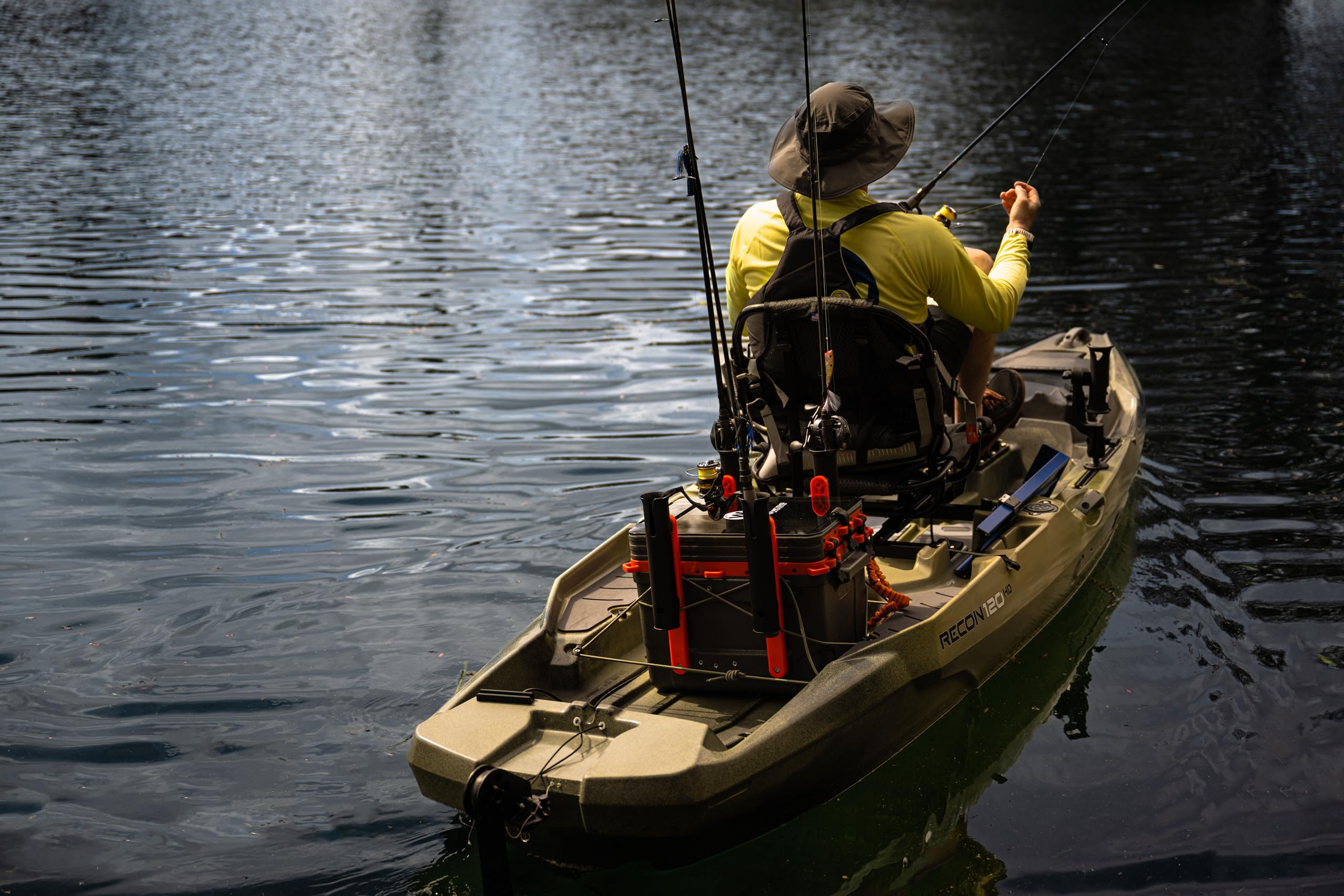 Wilderness Systems 120 Recon - Sit on Top Fishing Kayak - 360 Degree ACES seat - 12 ft - Desert Sunset