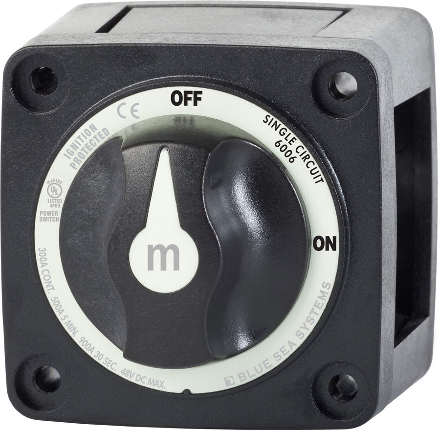 m-Series Blue Sea Systems Battery Switch ON/OFF with Knob, Black