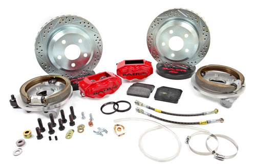 BAER BRAKES Brake System 4302314R-BKCZ (12" Rear SS4 with Park Brake Red 75-81 GM F Body Stock C Clip Rear End), 1 Pack