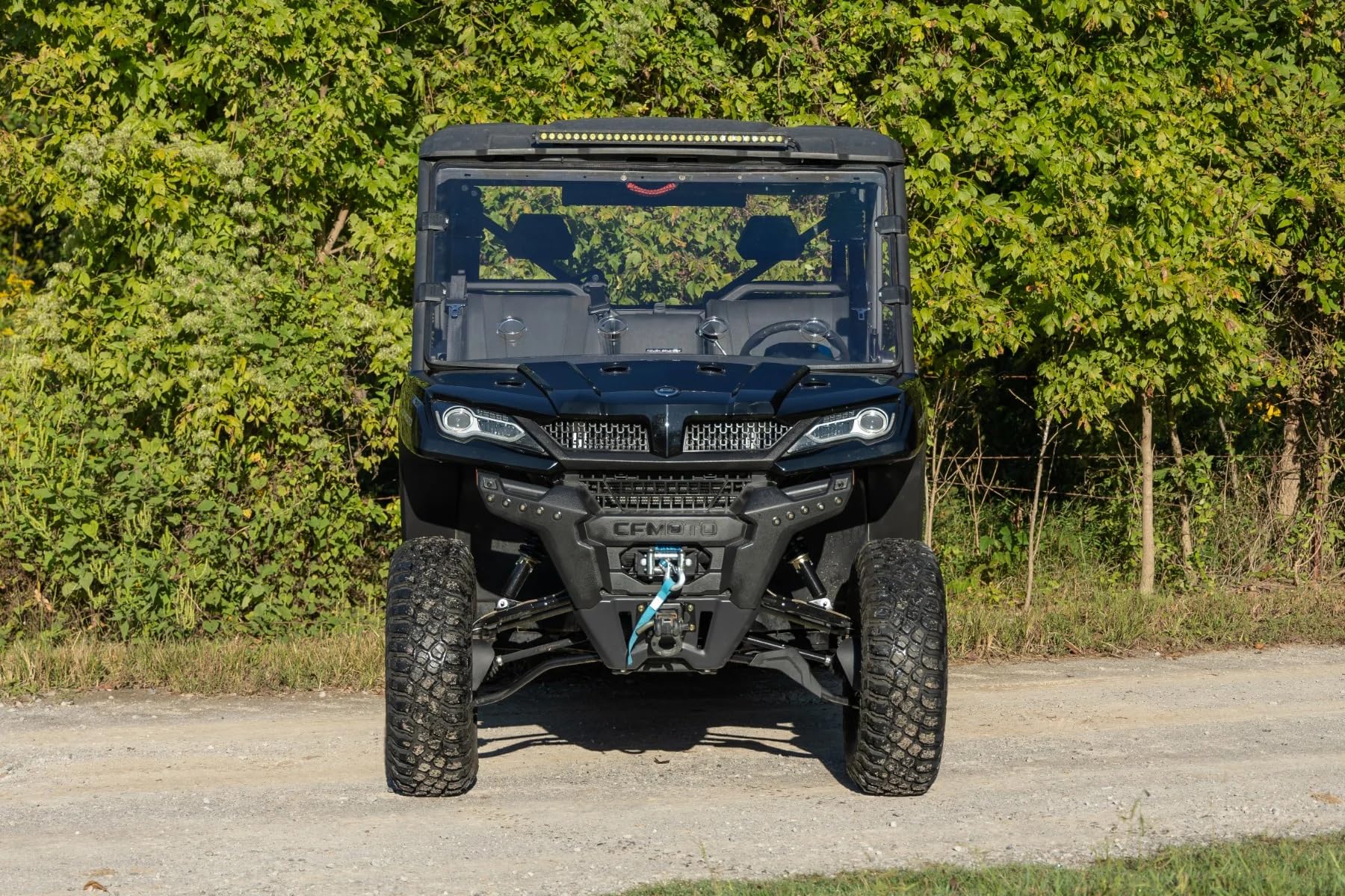 Full Vented Windshield Rough Country for CF Moto UForce 1000, 1000XL (2021-2025) - Scratch Resistant 1/4" Polycarbonate, 250x Stronger than Glass