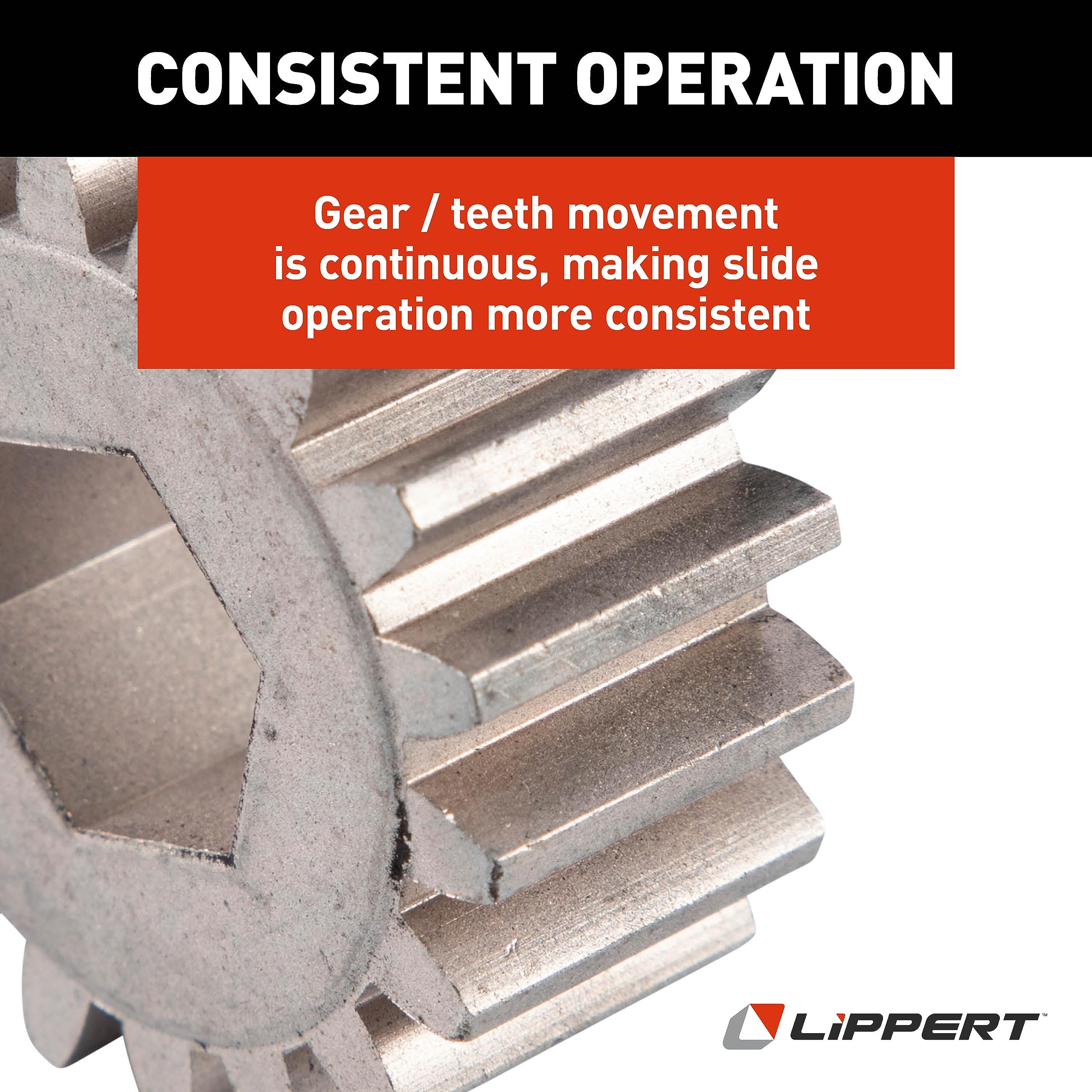 18-Tooth Lippert Replacement Spur Gear for Through-Frame Slide-Out on RVs, 12 DP/14.5 PA, Exact-Match Component, Easy DIY Installation - 122739