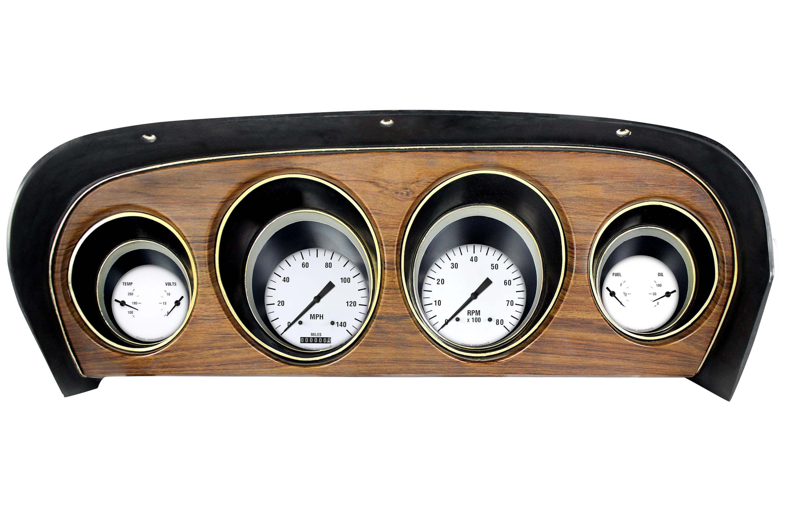 MU69WH Classic Instruments Direct-Fit Gauge Package - White Hot