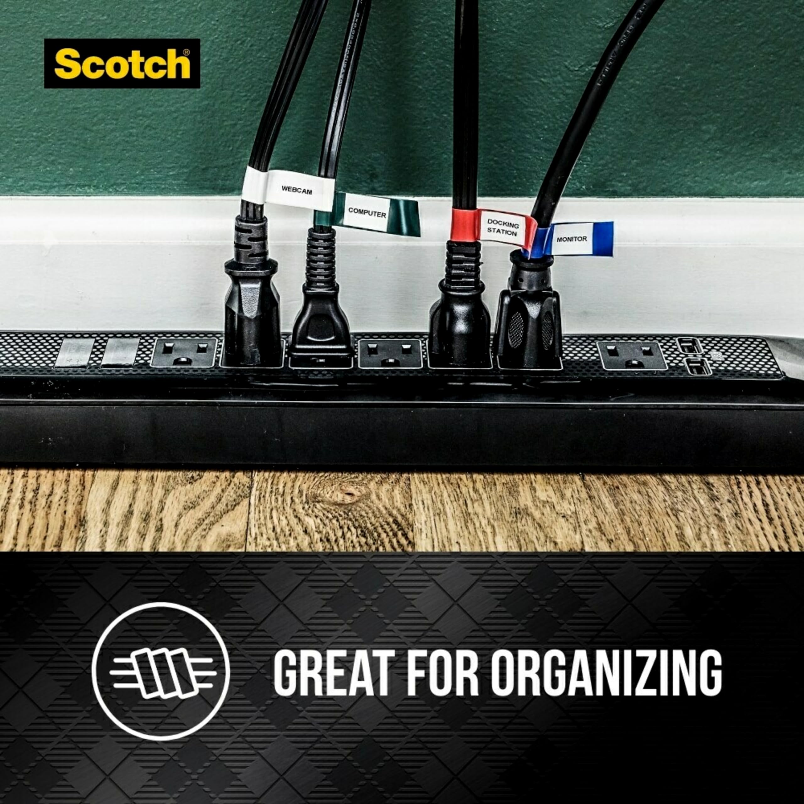 3/4 in. W Scotch Super 33+ x 66 ft. L Black Vinyl Electrical Tape