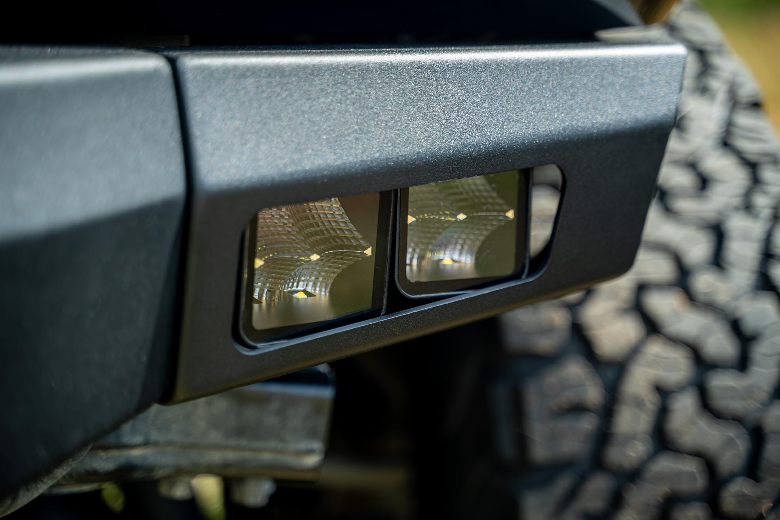 Offroad DV8 Spec Series Winch Front Bumper for 2022-2024 Ford Bronco Raptor | Two 1-inch D-Ring Mounts | One 20-inch LED Light Bar Mount | Bull Bar | Mounts four 3-inch Pod Lights on Wings