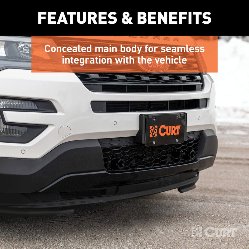 CURT Custom Tow Bar Base Plate Brackets for Dinghy Towing, Fits Select Explorer Ford