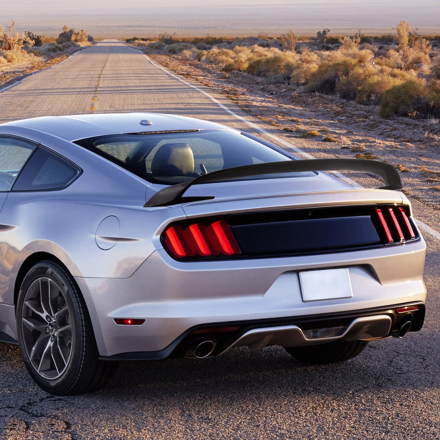 GT350 Style Spec-D Tuning Matte Black ABS Rear Trunk Spoiler Compatible with 2015-2022 Ford Mustang Models