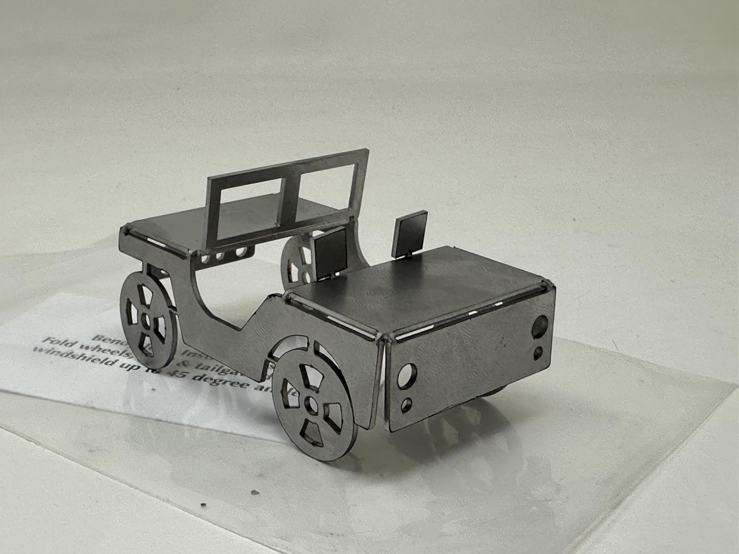 Business Card Holder Jeep Flat Stainless Steel Bendy Jeeps