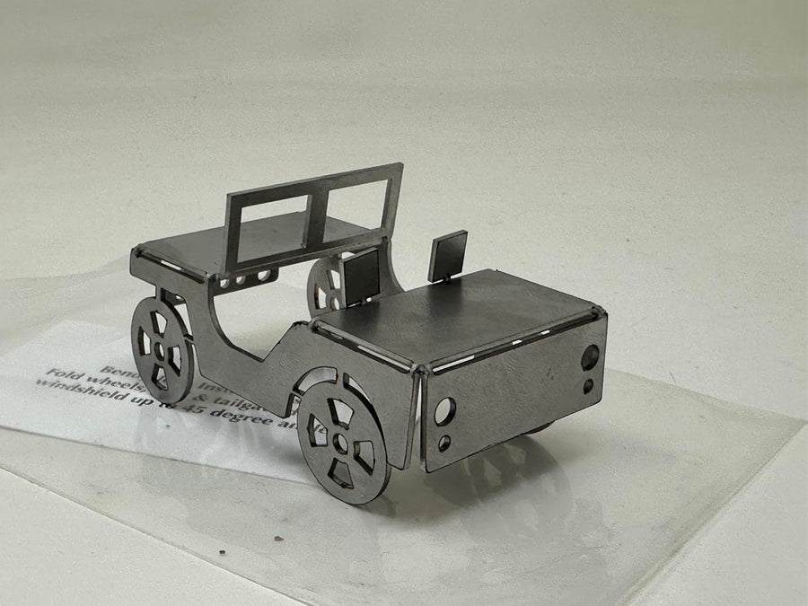 Business Card Holder Jeep Flat Stainless Steel Bendy Jeeps
