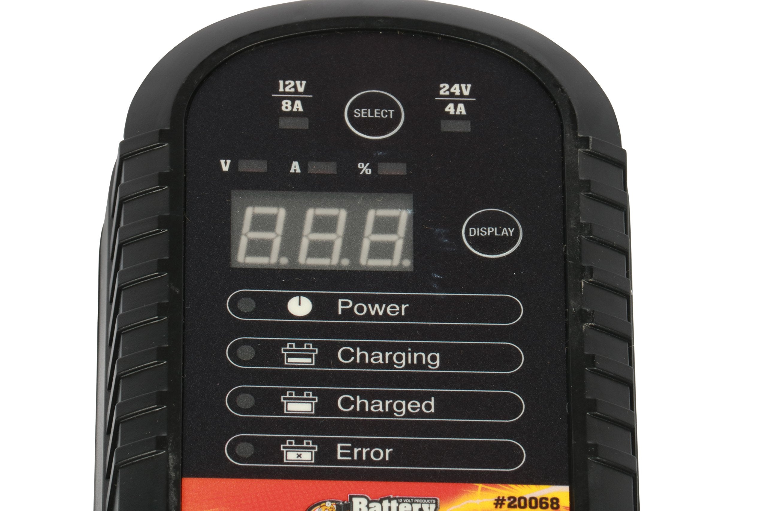 Battery Doctor WirthCo 20068 Black CEC Certified Smart Battery Charger and Maintainer (12V to 24V, 4 Amp to 8 Amp)
