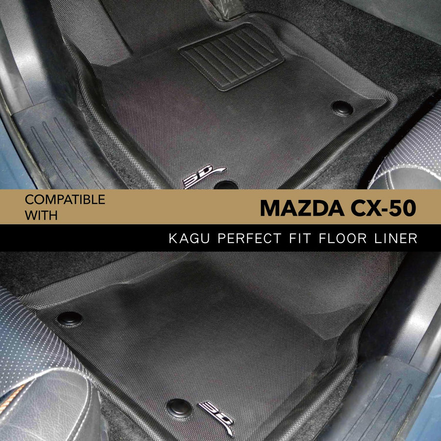 MAXpider 3D Custom Fit Kagu Floor Mat (Black) Compatible with Mazda Cx-50 2023-2025 - R1