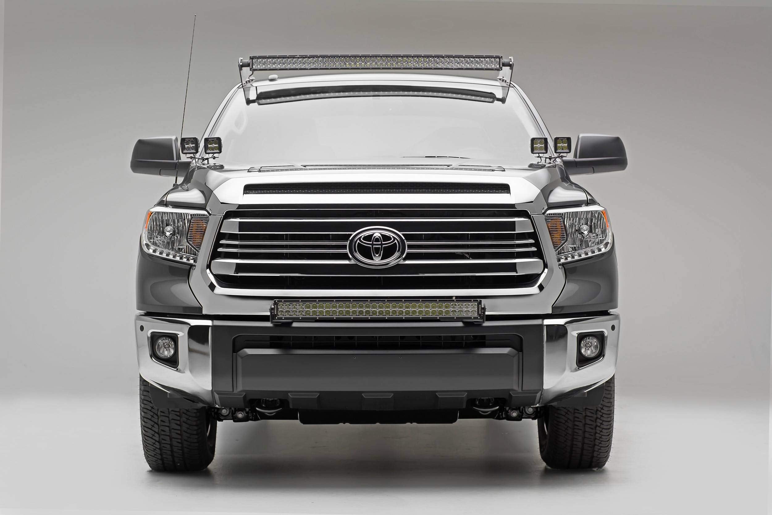 ZROADZ LED Front Roof Mounting Bracket - Compatible w/ 2007-2021 ALL Toyota Tundra - to Mount (1) 50 Inch ZROADZ or similar style Curved Light Bar (Not Included) - PN #Z339641