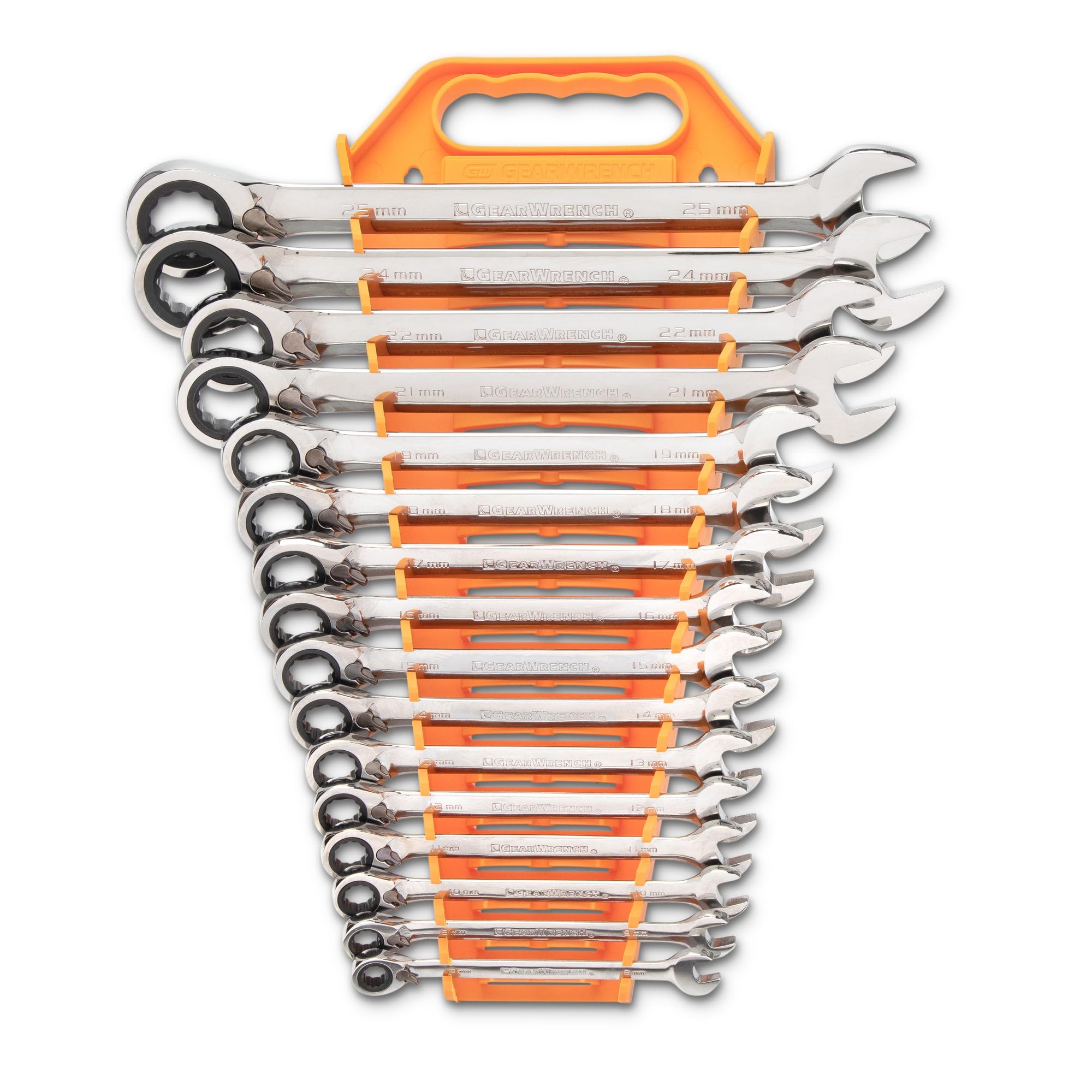 16 Pc. Reversible Combination Wrench Set GEAWRENCH, Metric - 9602N