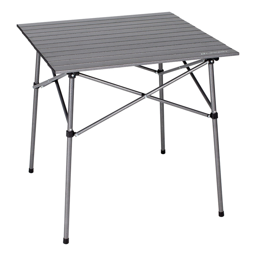Lippert HD Hybrid Camp Table Foldable with Carry Bag White 27 1/2” x 27 1/2” x 27 1/2" (H x W x D),Hammer Grey