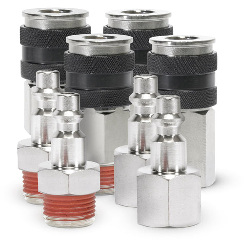 3/8" NPT Couplers M (2) & F (2), Quick Connect Studs 3/8" M (2) & F (2), NO LOGO