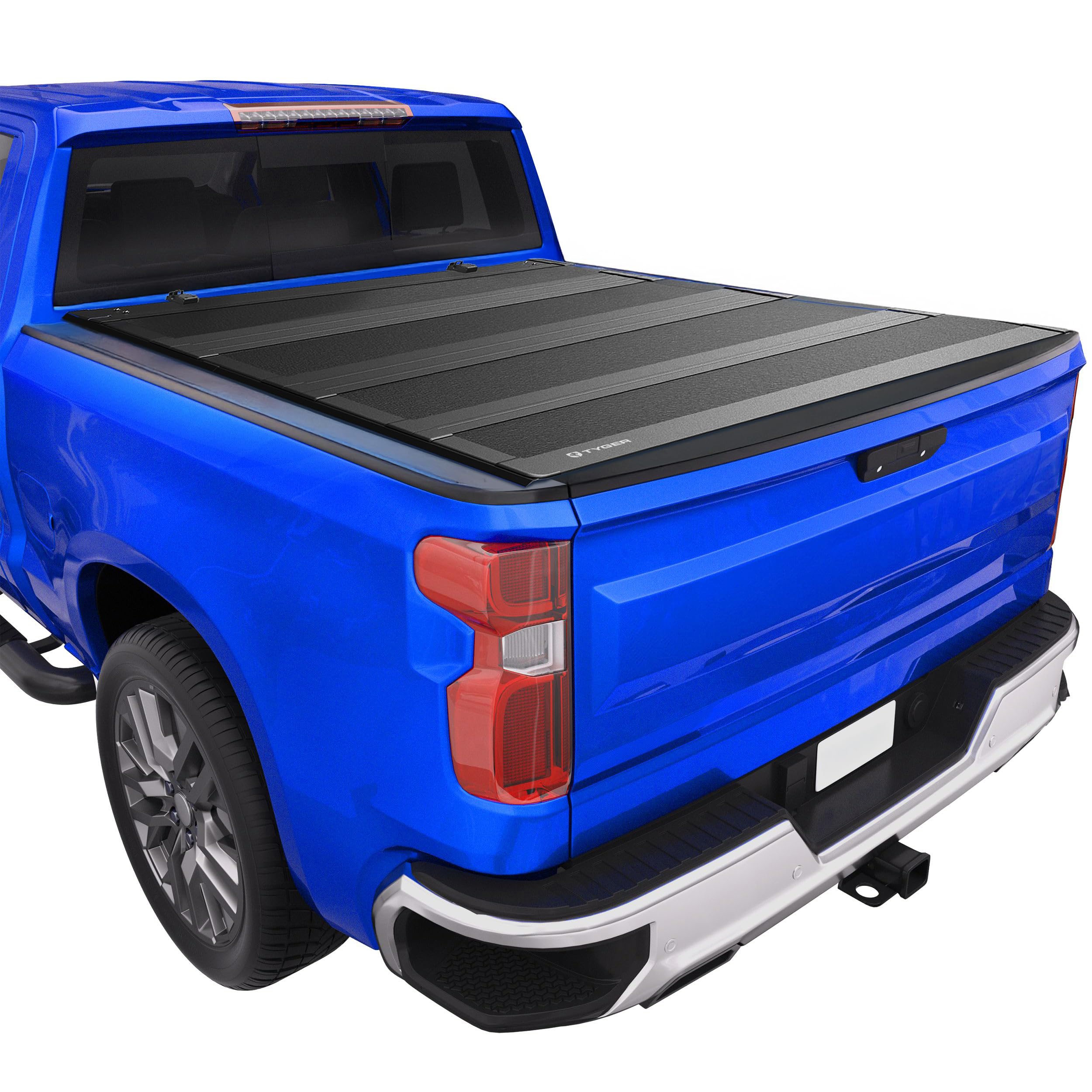 Tyger Auto T4 Low Profile Flip-Up Hard Alloy Truck Bed Tonneau Cover Compatible with 2020-2026 Chevy Silverado GMC Sierra 2500 3500HD (Fit Model w Rail Cap) | 6'10" (82") Bed | TG-BC4C4424
