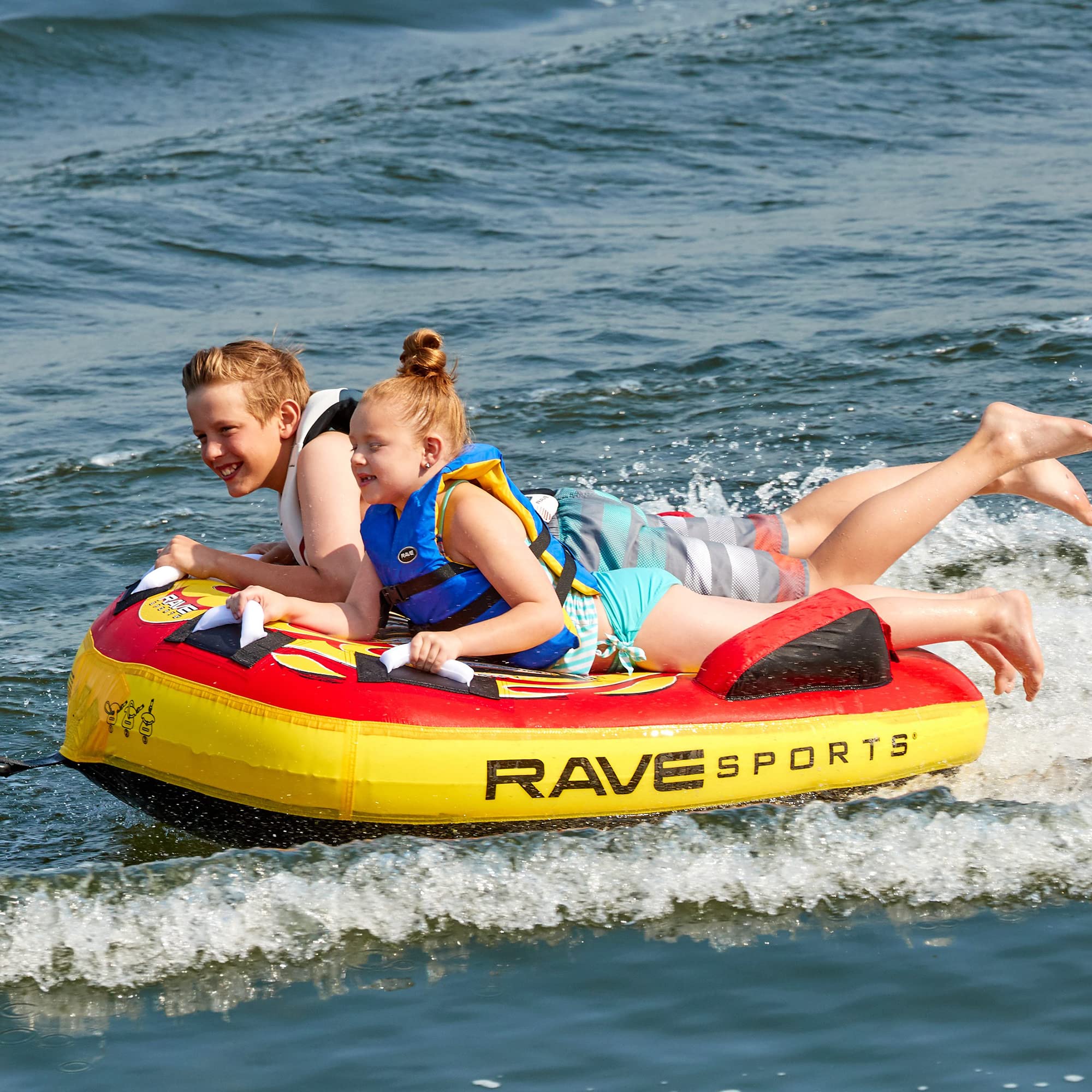 Diablo II RAVE Sports Boat Towable Tube - Inflatable Boating Tube for 1-2 Riders