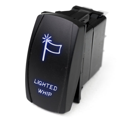 Race Sport Lighting LED Rocker Switch RSLJ61B w/ Blue LED Radiance (Lighted WHIP)