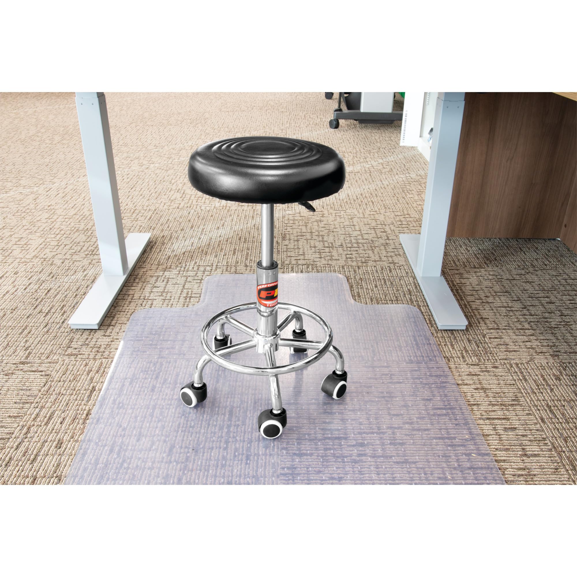 Adjustable Performance Tool W85027 Pneumatic Rolling Bar Stool (19 - 24 Inch), 250 Lbs Capacity