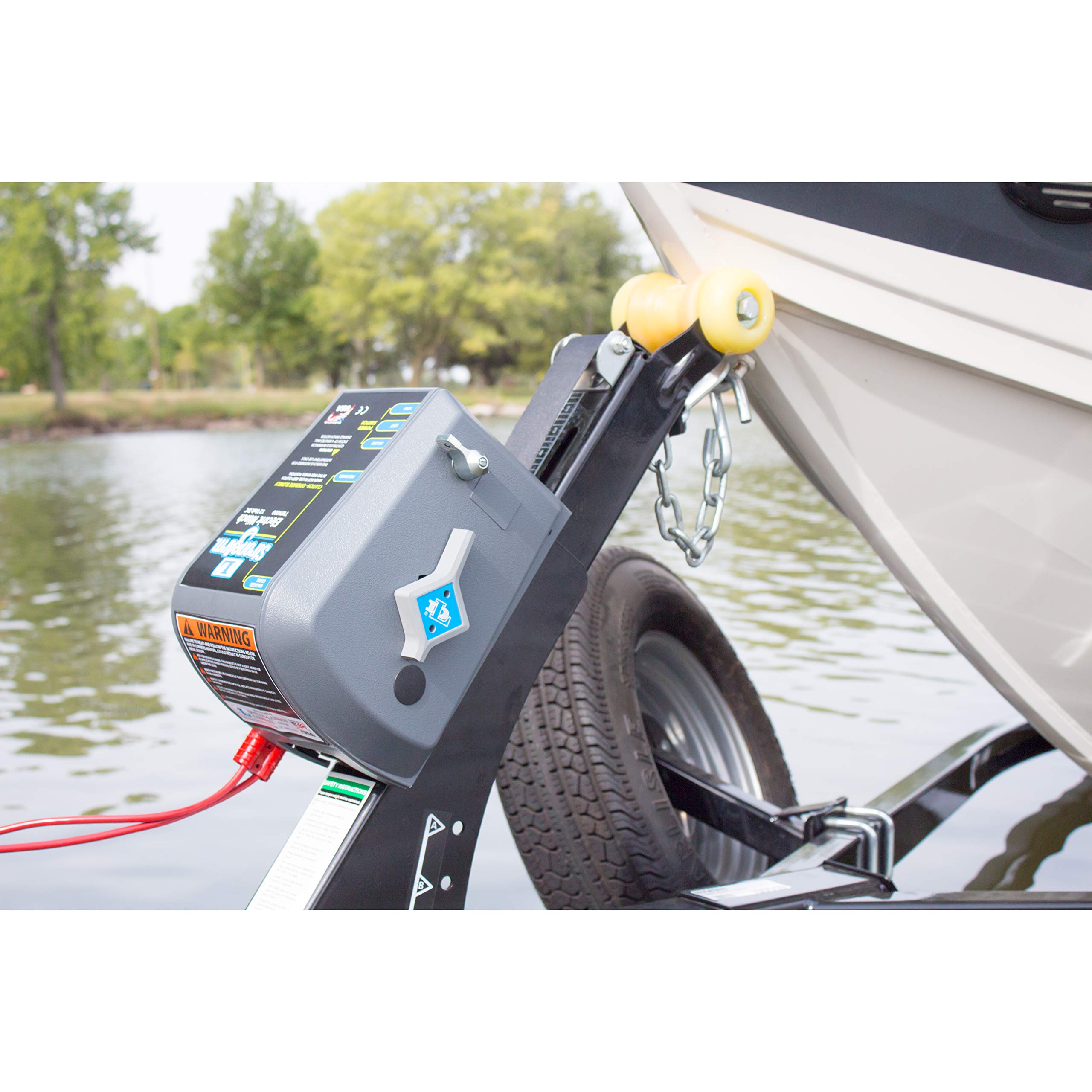 StrongArm (TW9000) Dutton-Lainson Company 12 Volt Electric Winch and Polyester Strap - Heavy Duty Boat Trailer Winch for Marine Use, 3000 lb Capacity, Power in/Out, Freewheel Clutch - Made in USA