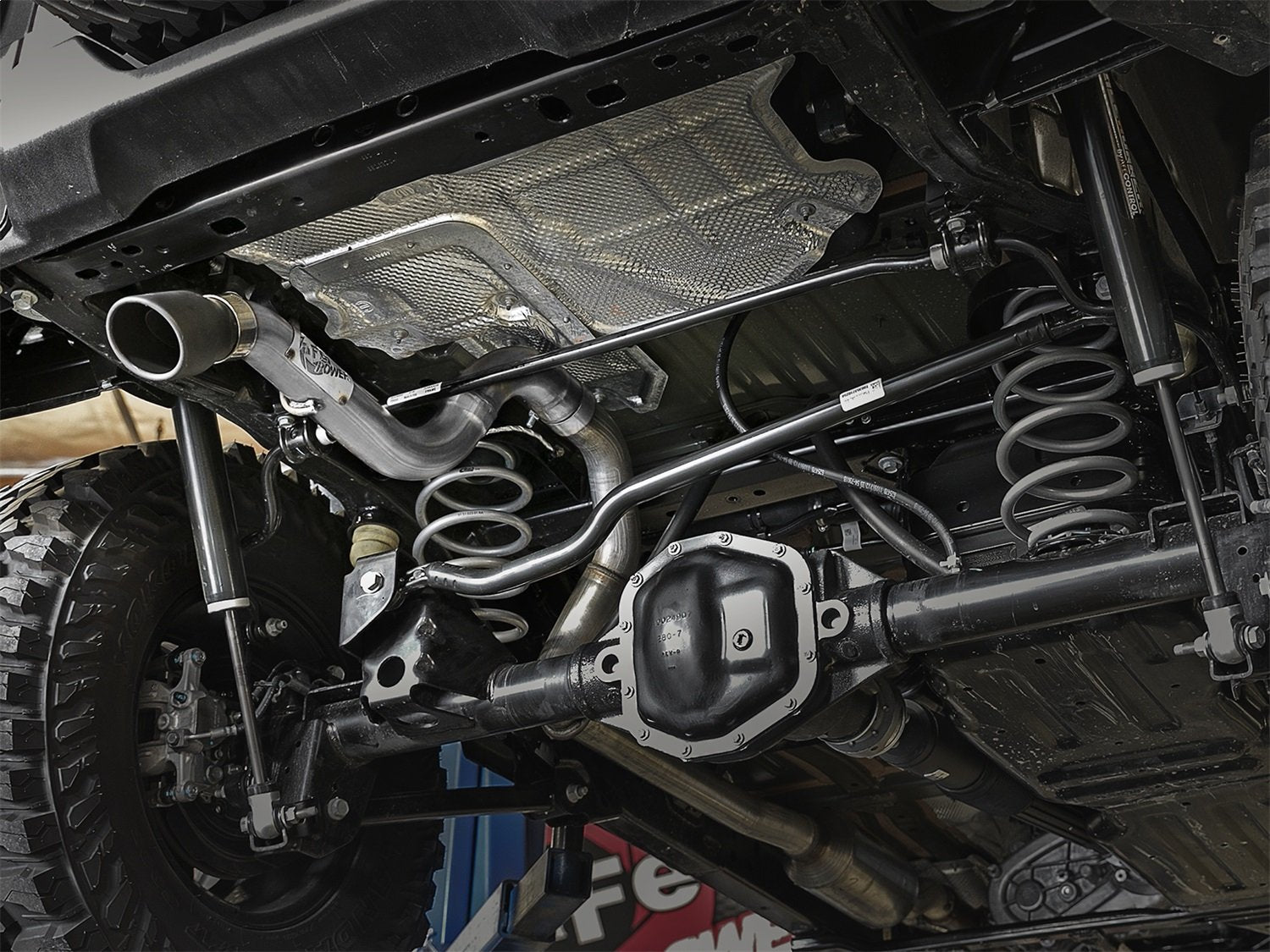 MACH Force-Xp aFe Power Axle-Back Exhaust System w/Black Tip 49-48070-1B