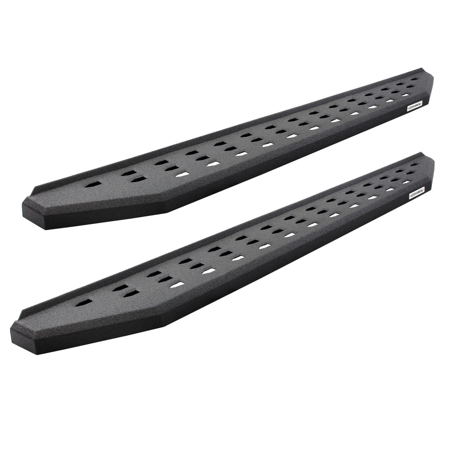 Go Rhino Running Boards RB20, Mounting Brackets, & 2 Pair of Drop Steps | Protective Bedliner Coating | 6941778020T | Fits 2015-2024 Ford F-150 Super Cab Pickup & Others (See Description)