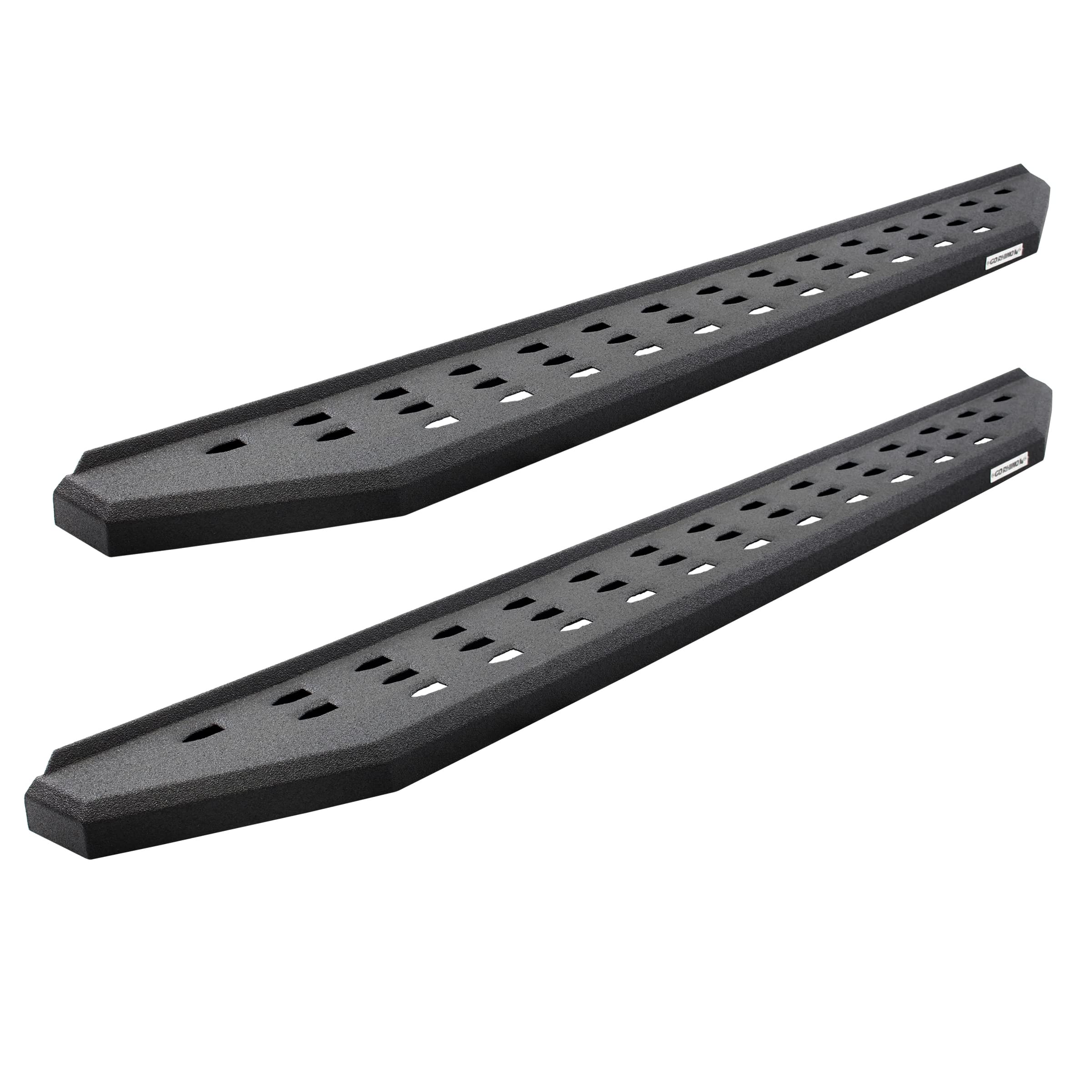 Go Rhino Running Boards RB20, Mounting Brackets, & 2 Pair of Drop Steps | Galvanized Steel, Textured Black | 6944298720PC | Fits 2005-2023 Toyota Tacoma Double Cab Pickup