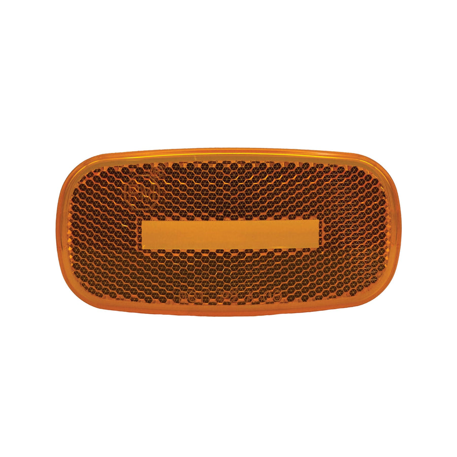 Replacement Lens RV Designer L909 for Amber LED and Incandescent Oblong Reflex Marker Light, DOT-Compliant