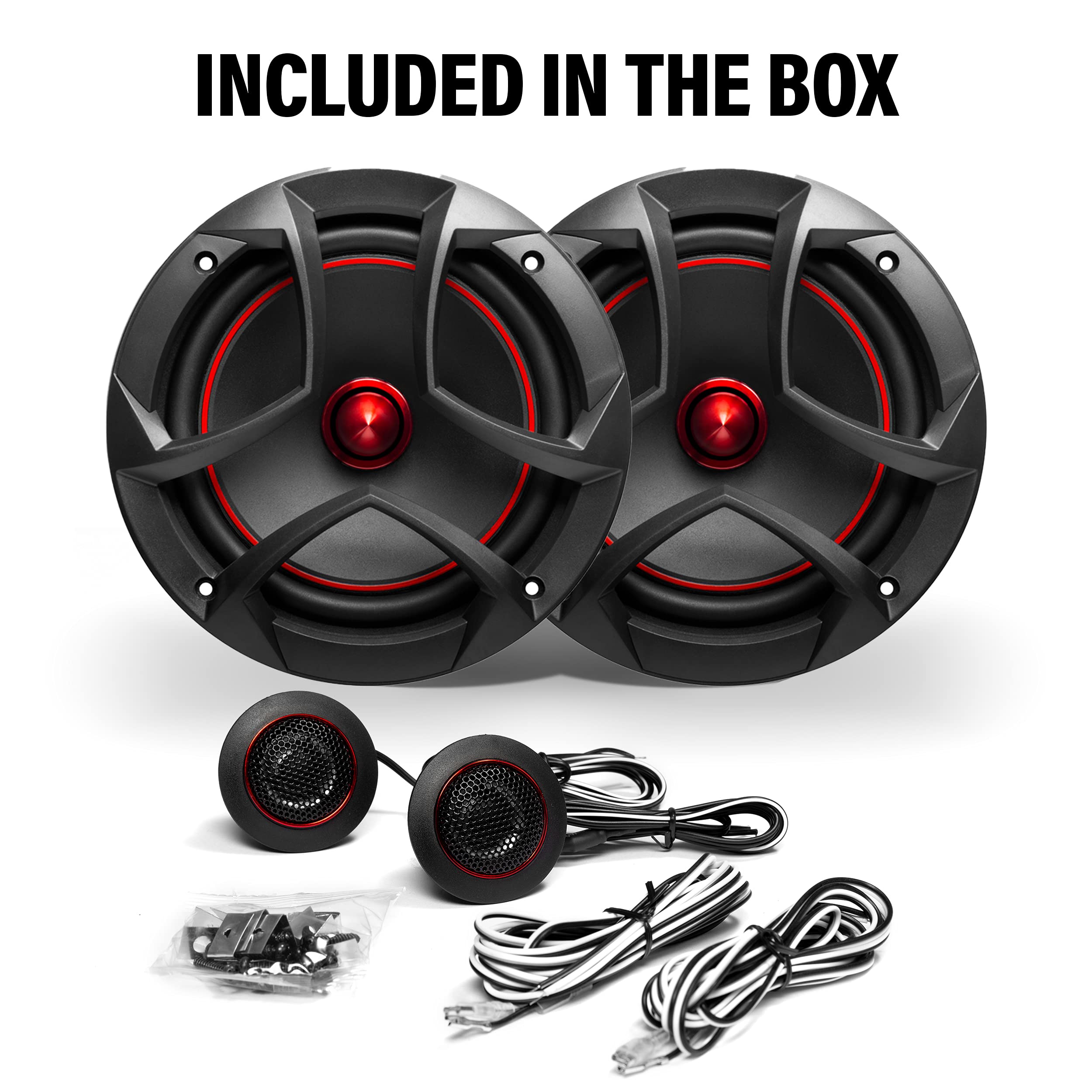 Sound Storm Laboratories 6.5 Inch CG65C Component Car Speakers - 350 Watts Per Pair, 2 Way, Sold in Pairs