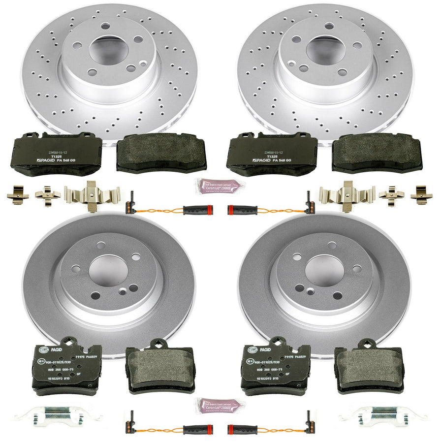 Euro-Stop Power Stop Brake Kit Front and Rear For Mercedes-Benz S430 2003, S500 2002-2003 [Model Specific]