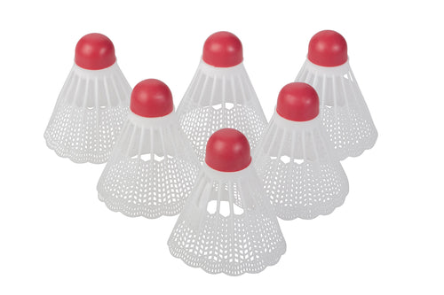 Shuttlecocks Triumph 6 Pack in White, for Recreational and Outdoor Play
