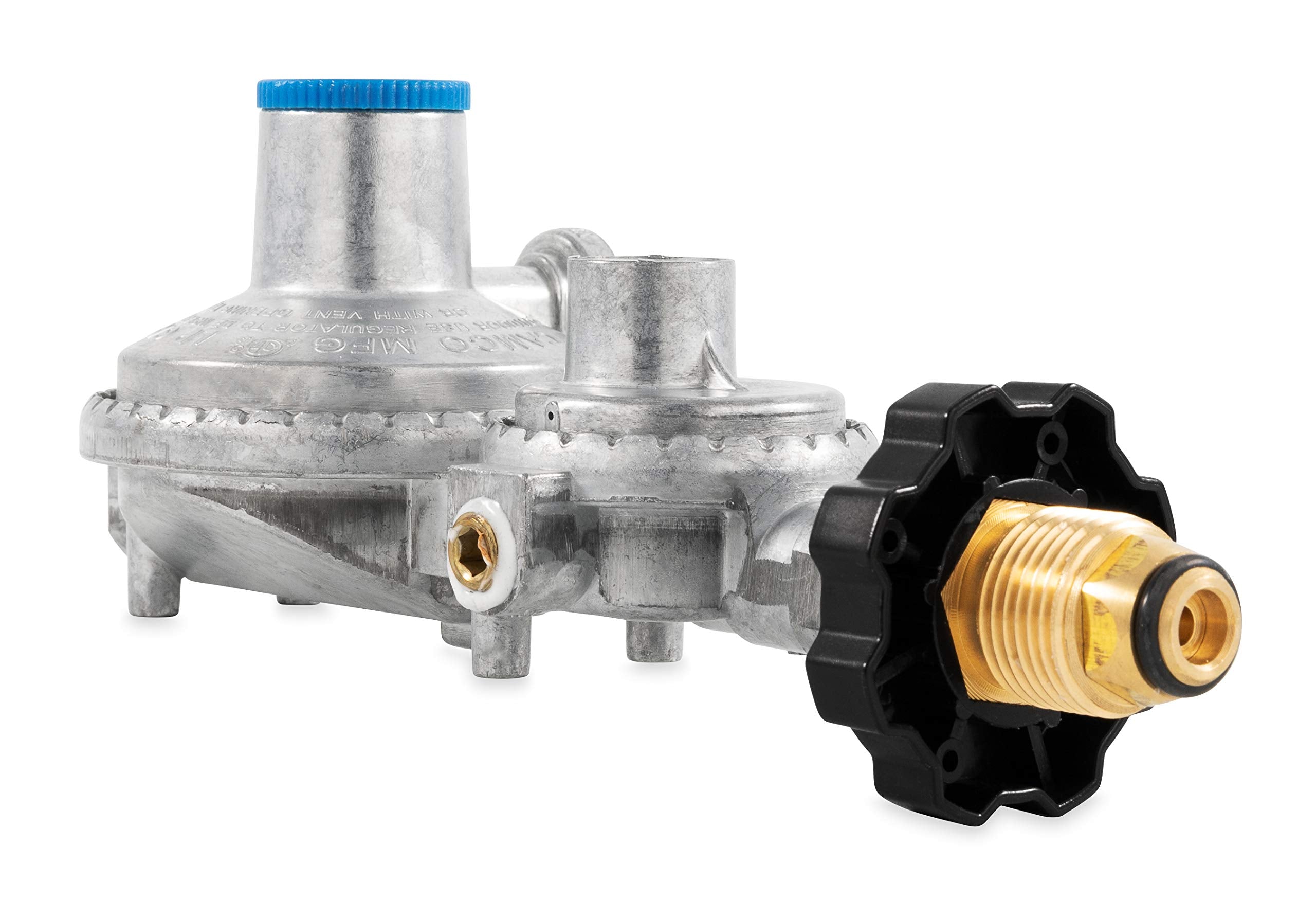 Horizontal Camco Two Stage Propane Regulator with POL